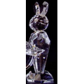 Optic Crystal Bunny Play Drum Figurine
